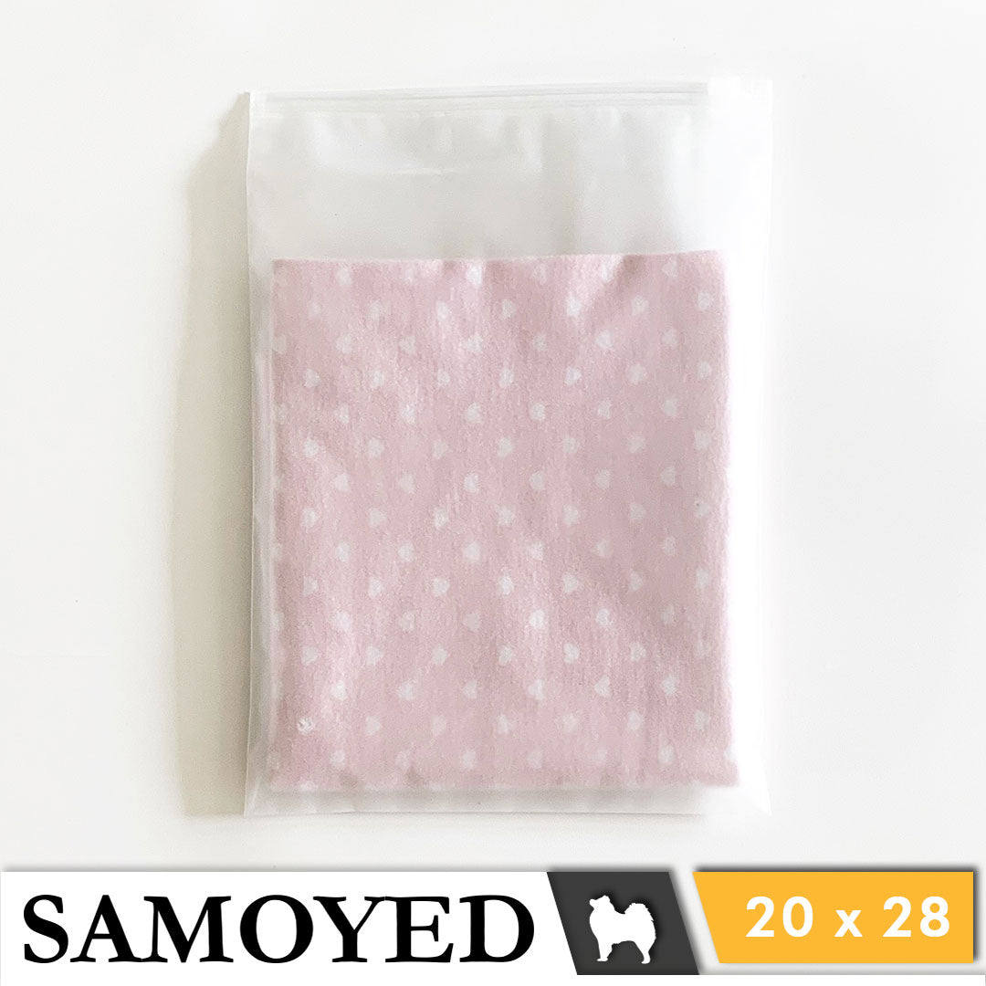 Plastic Zipper Bag Samoyed Fr 20 x 28 cm