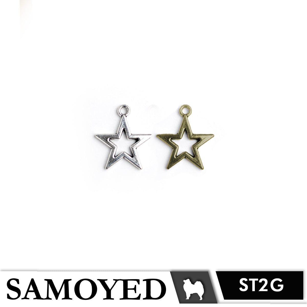 Accessory Charm Samoyed CHRM-PD-VG4 5 Pcs