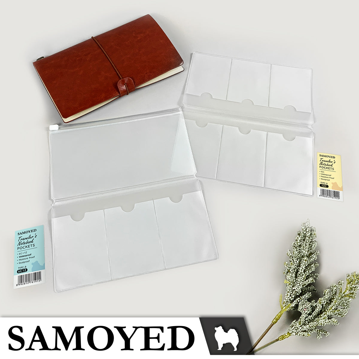 Pockets for Traveler's Notebook Samoyed TVPC-B