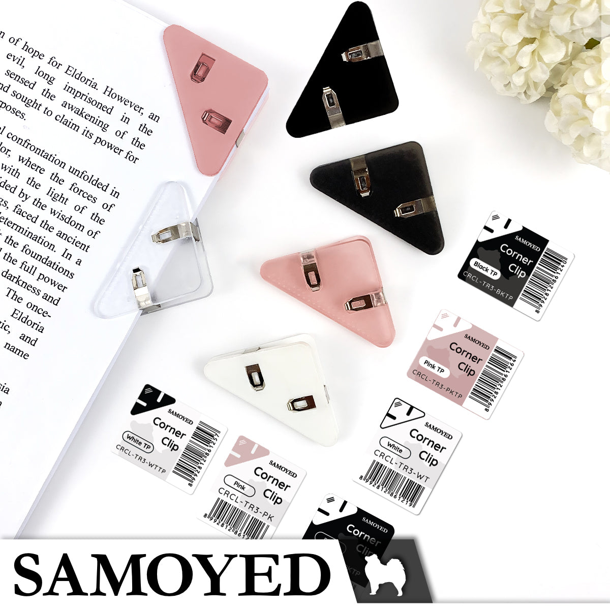 Corner Clip Samoyed CRCL-TR3