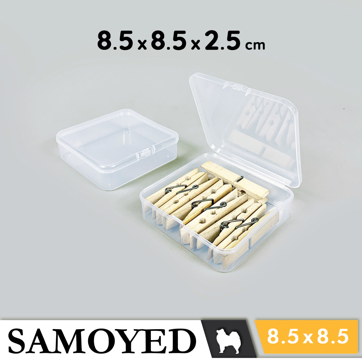 Plastic Box Samoyed SE 85 x 85 x 25 mm