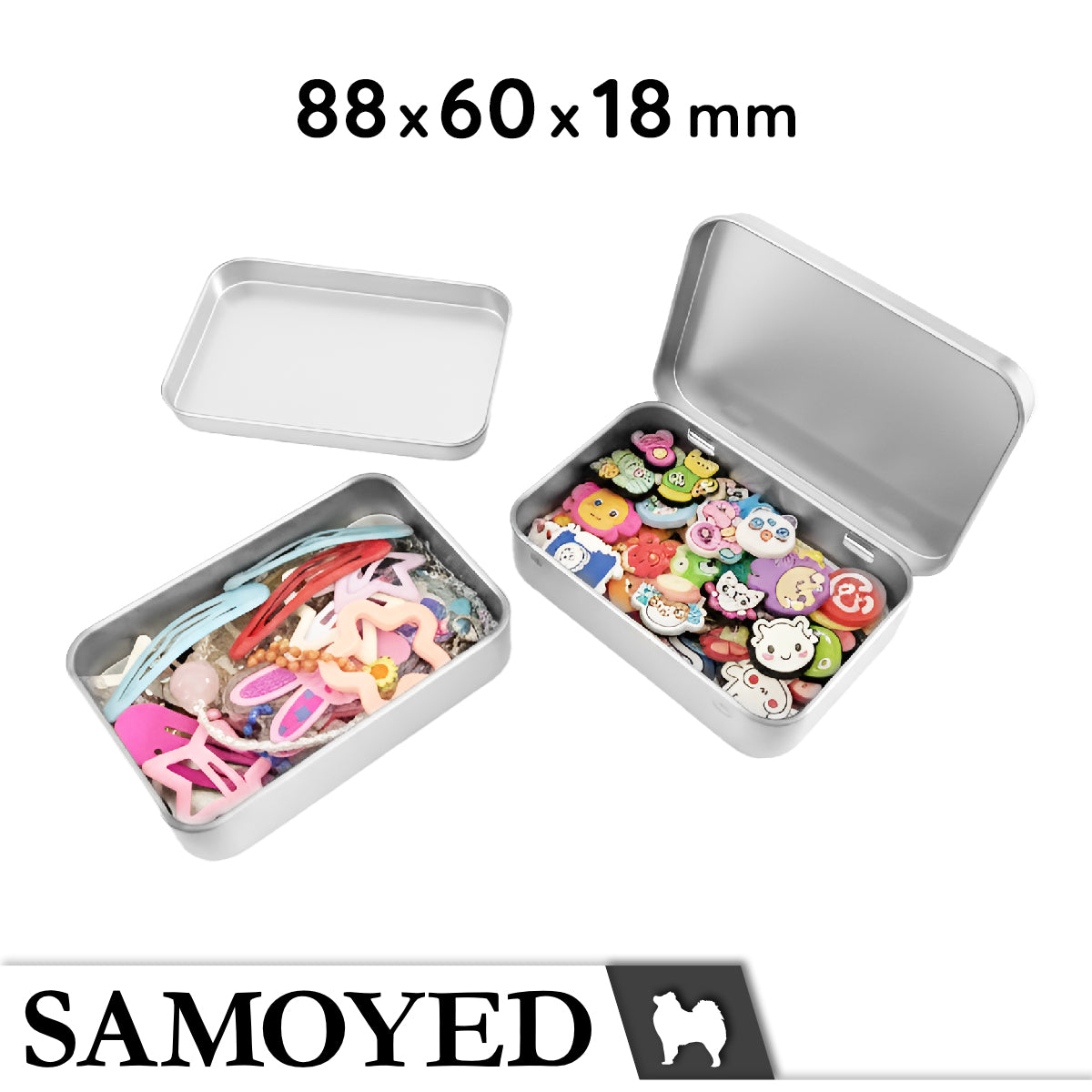 Tinplate Box Samoyed TNPX-A 88 x 60 x 18 mm