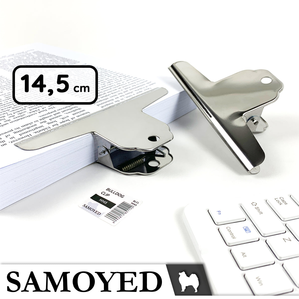 Bulldog Clip Samoyed BLCL-M145