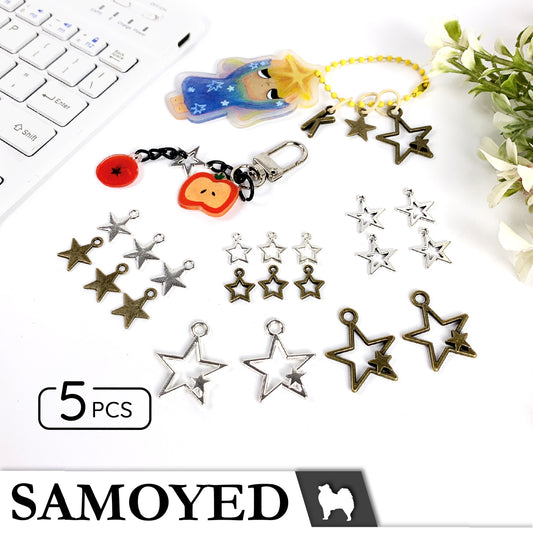Accessory Charm Samoyed CHRM-PD-VG4 5 Pcs