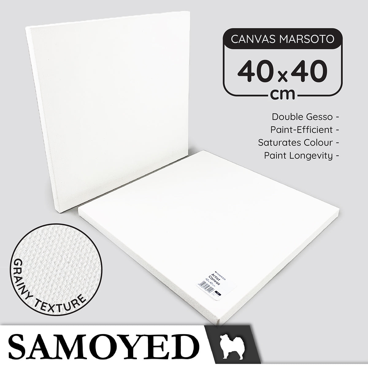 Artist Canvas Samoyed MS 40 x 40 cm