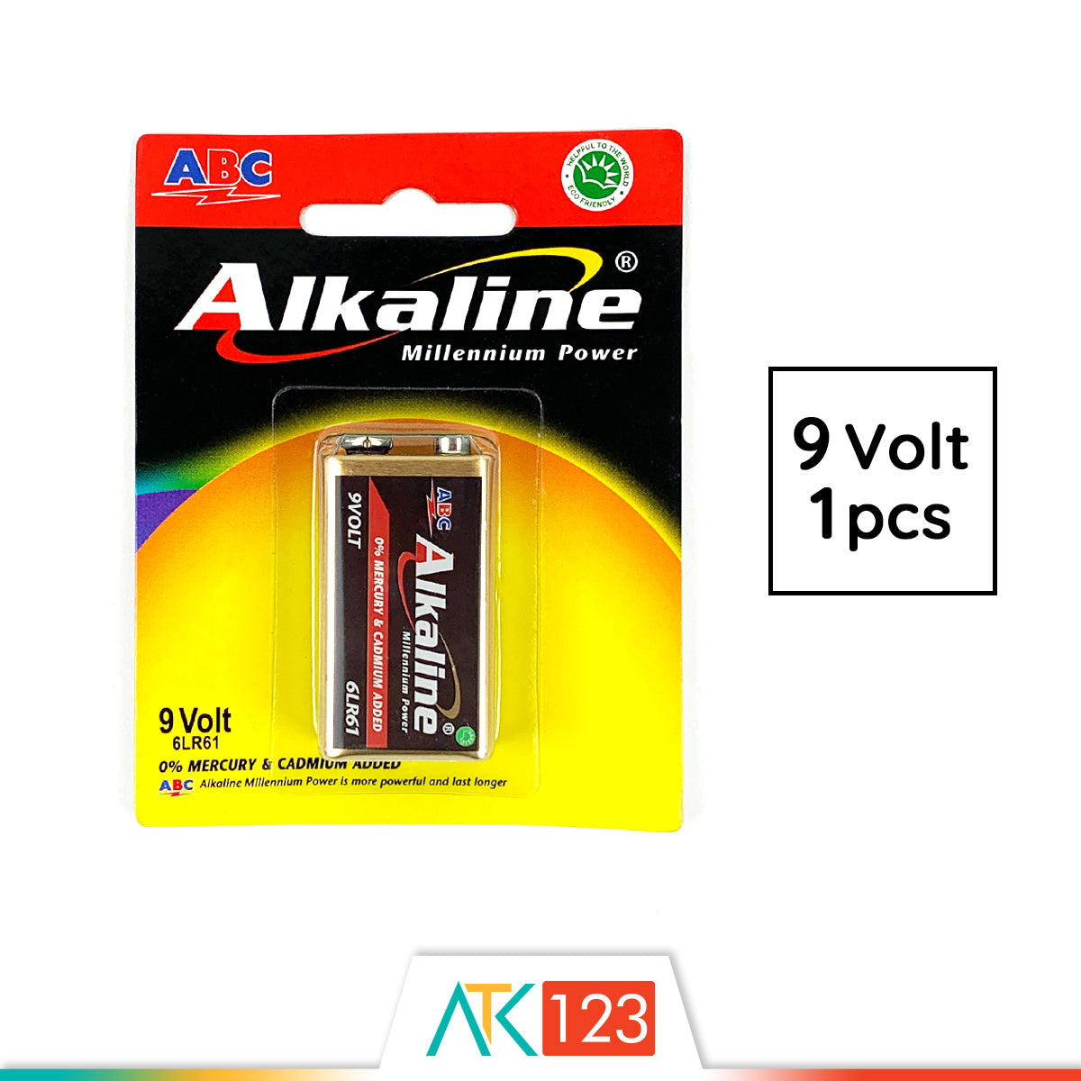 Battery ABC Alkaline 9V/6LR61 1B