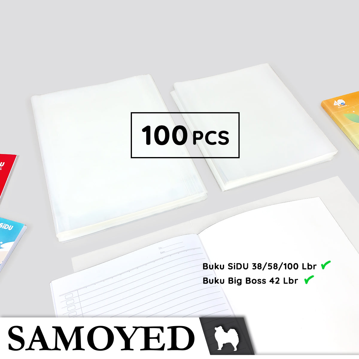 Book Covers Samoyed BKCV-PS 100 Sheets