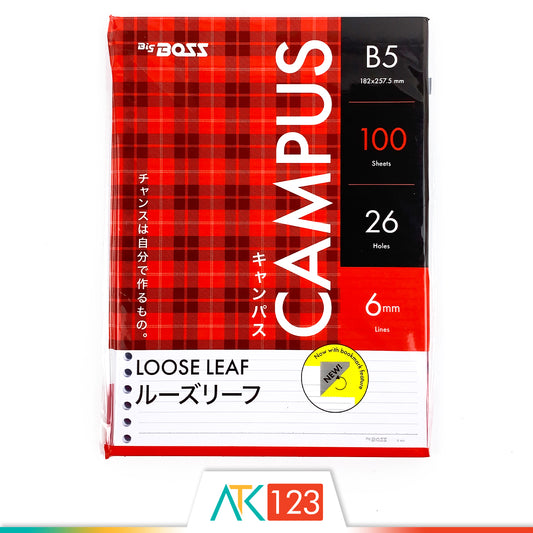 Loose Leaf Big Boss B5 100 lbr Garis
