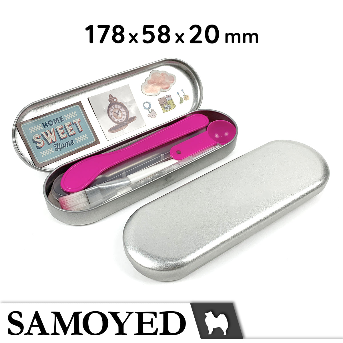 Tinplate Box Samoyed TNPX-F 178 x 58 x 20 mm