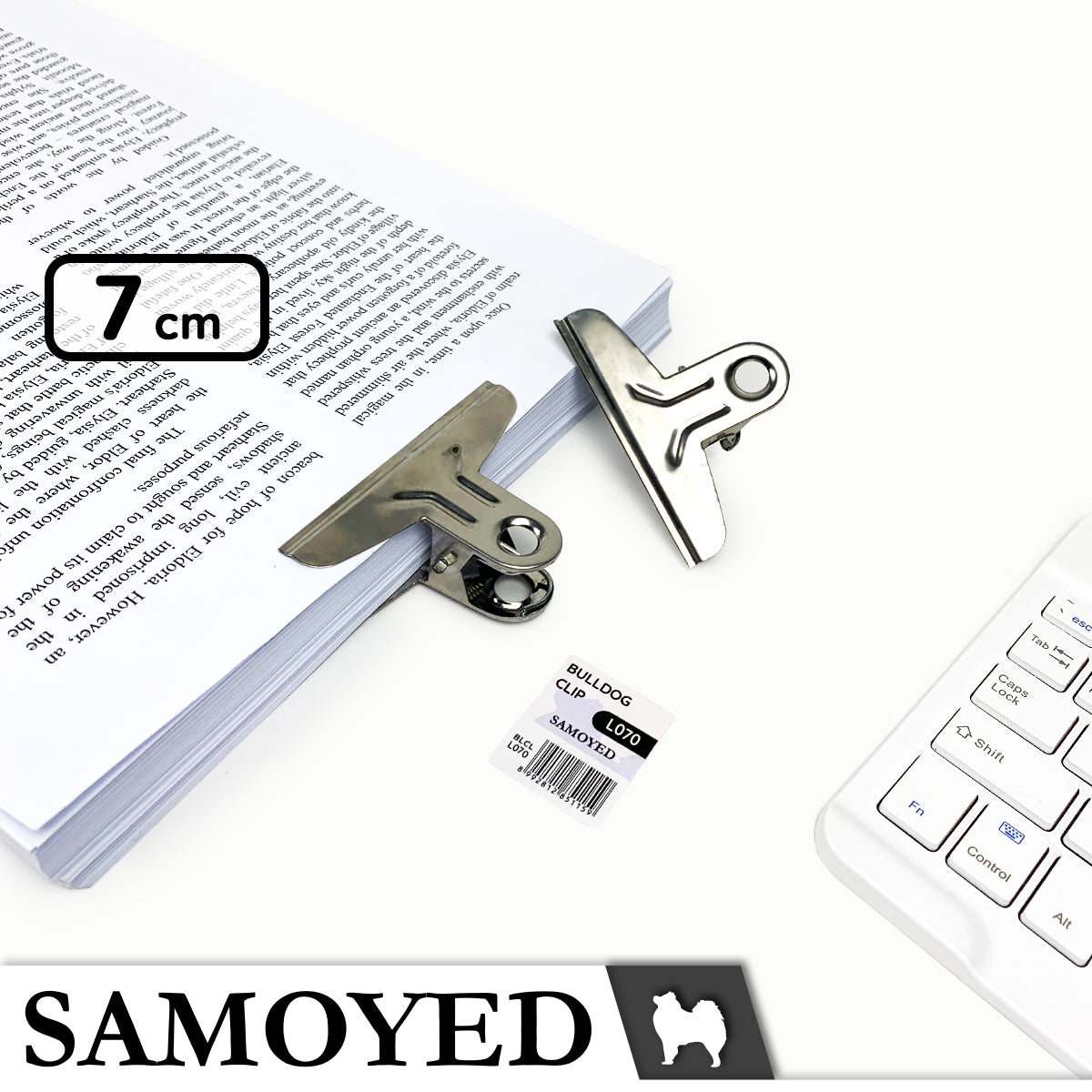 Bulldog Clip Samoyed BLCL-L070
