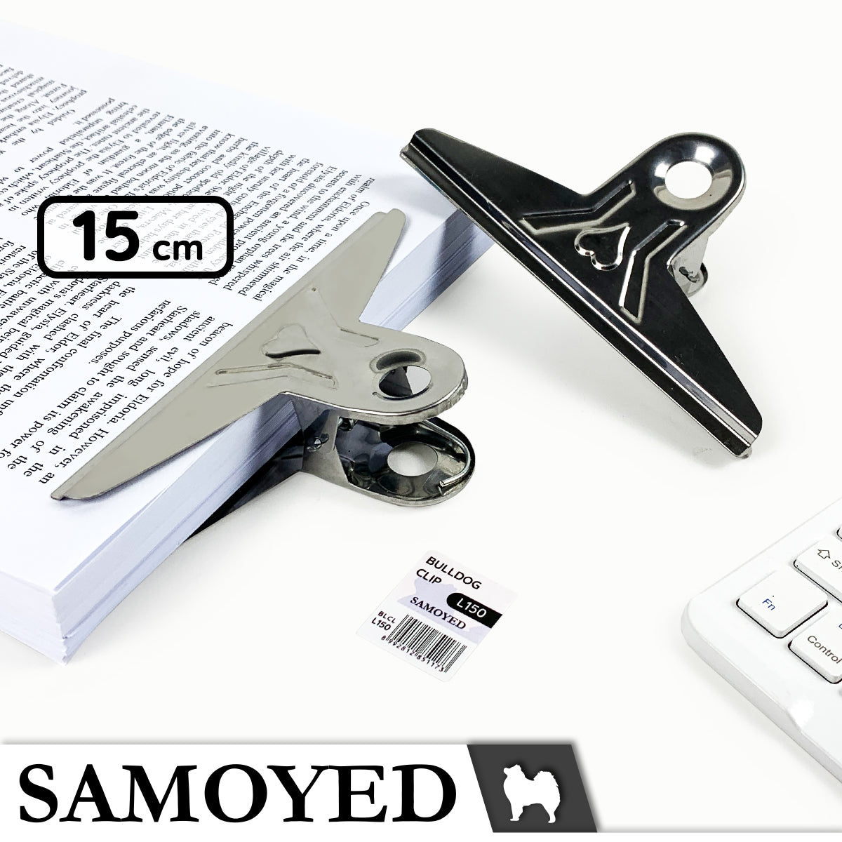 Bulldog Clip Samoyed BLCL-L150