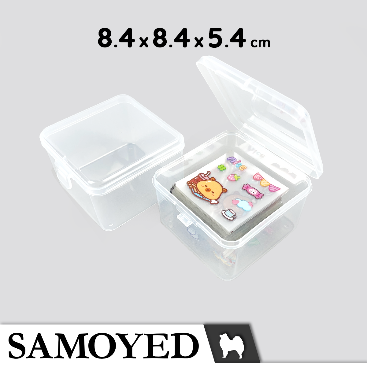 Plastic Box Samoyed SG 84 x 84 x 54 mm