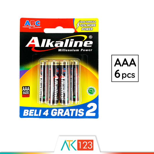 Battery ABC Alkaline LR03/AAA 4B+2B