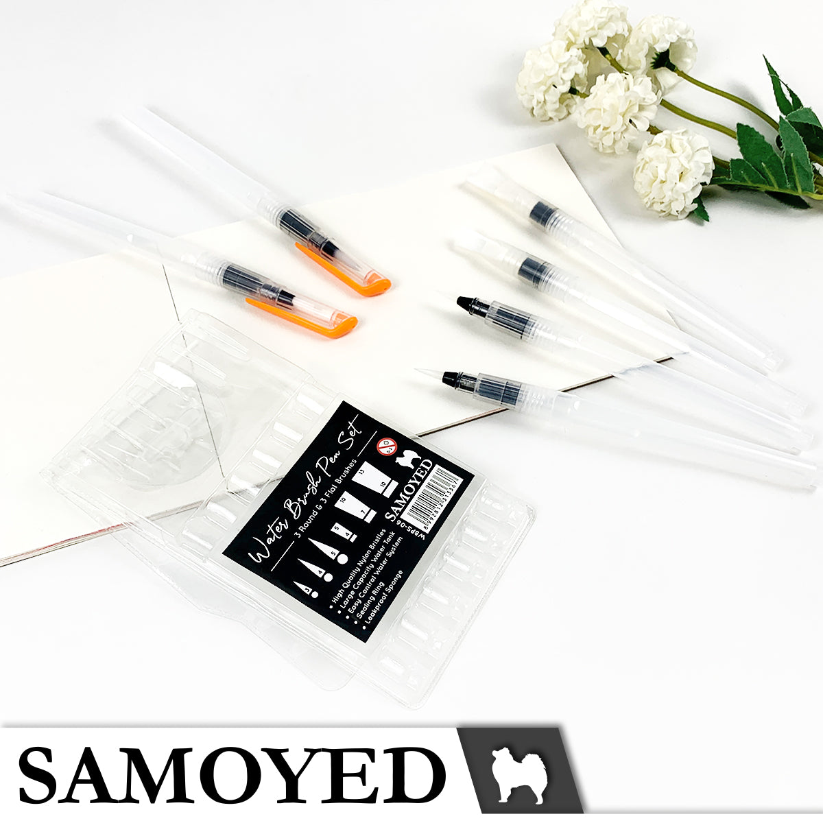 Water Brush Pen Set Samoyed WBPS-06