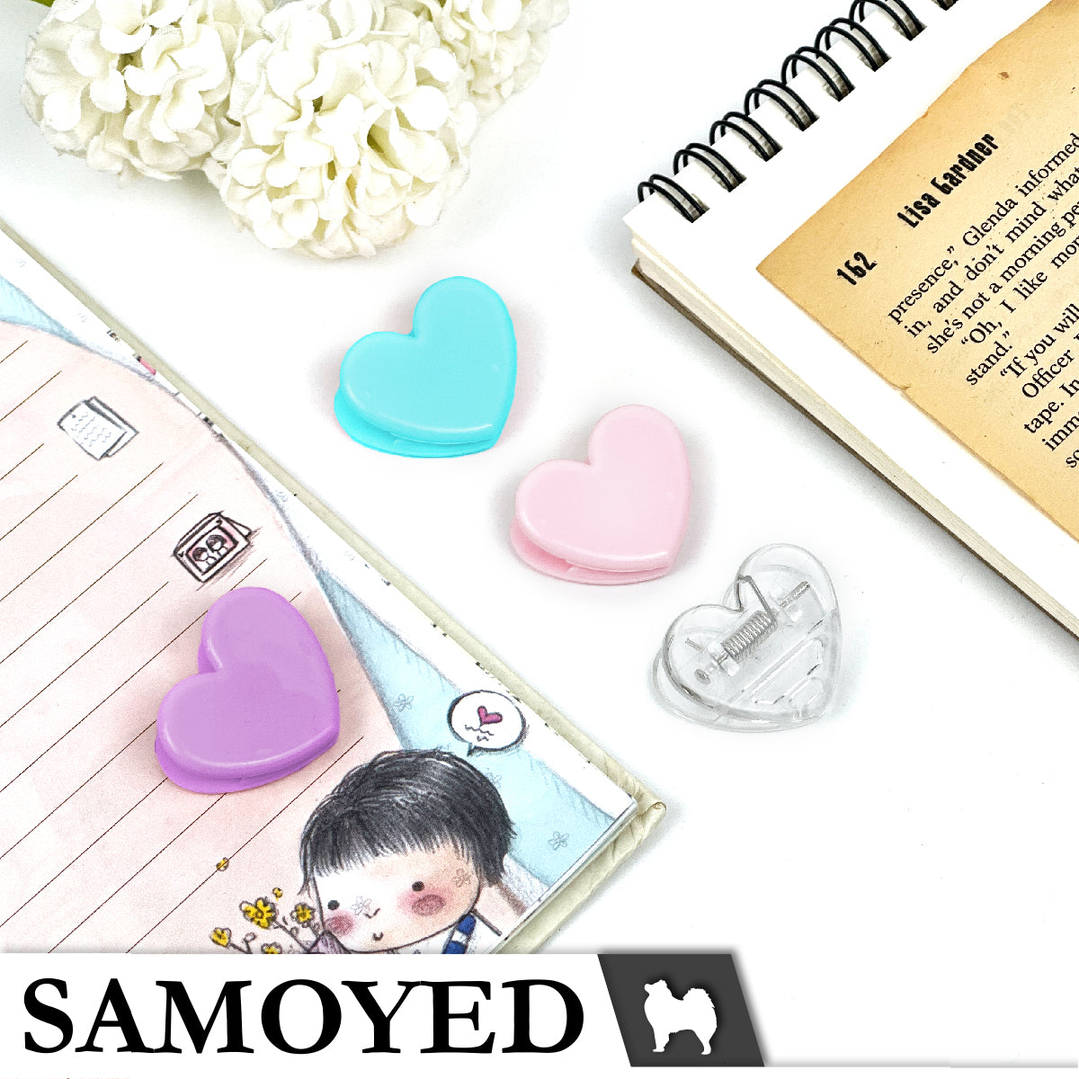 Heart Clip Samoyed HTCL-LP5