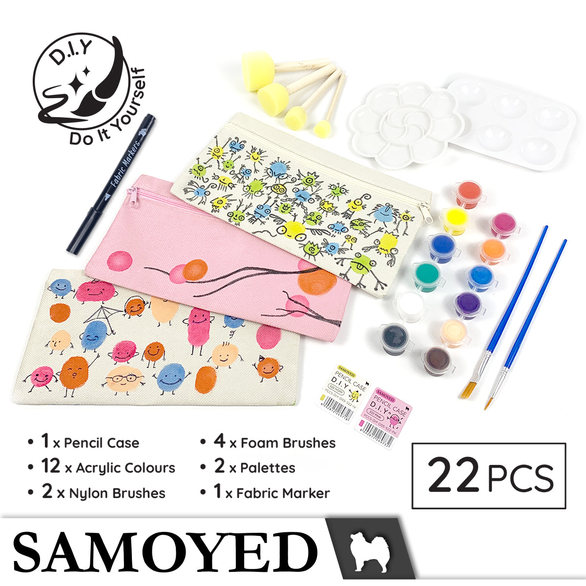 Pencil Case DIY Samoyed PCCS-DIY-D05