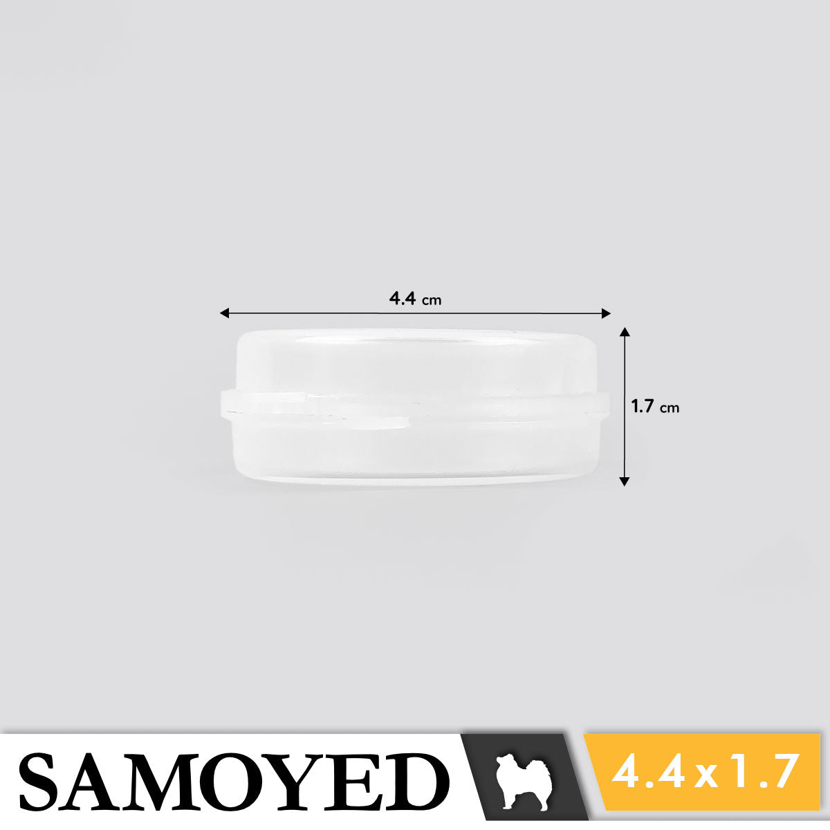 Plastic Cylinder Samoyed LC 44 x 17 mm