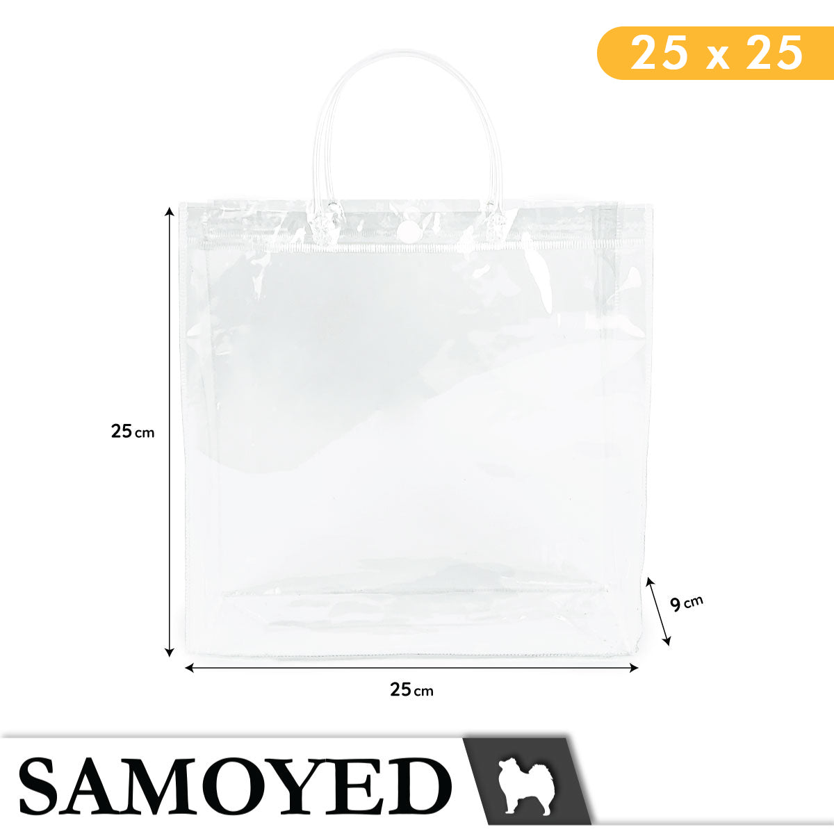 Tote Bag PVC Samoyed 25 x 25 x 9 cm