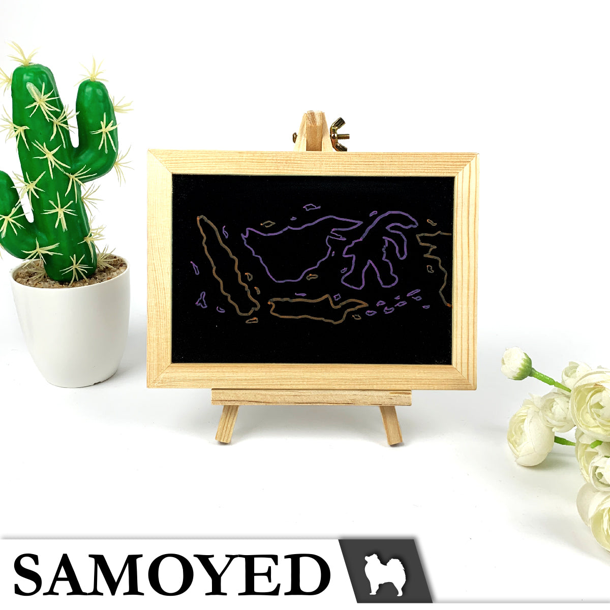 Blackboard Easel Set Samoyed WBES-C-1318B