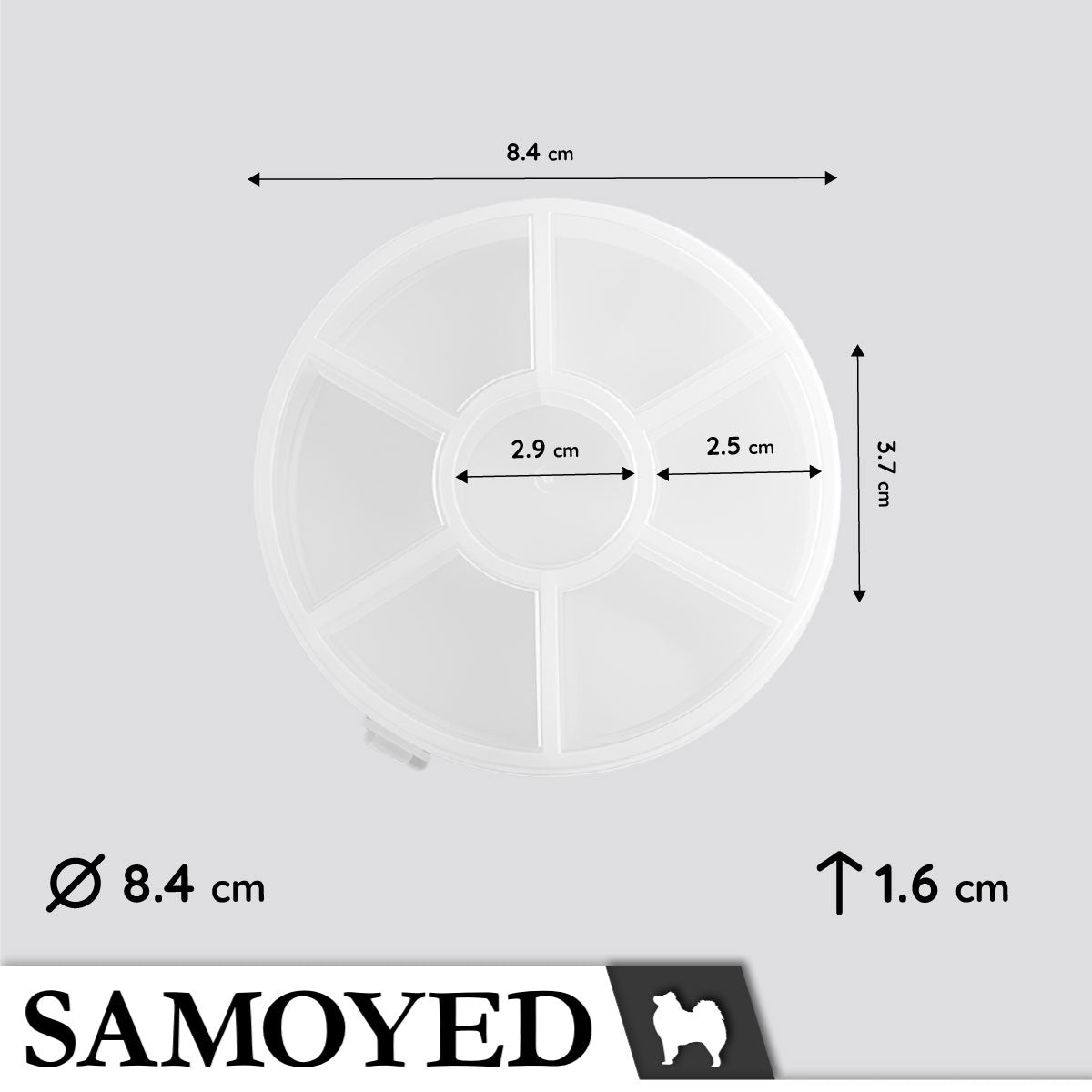 Plastic Cylinder Samoyed RG-C7O-084