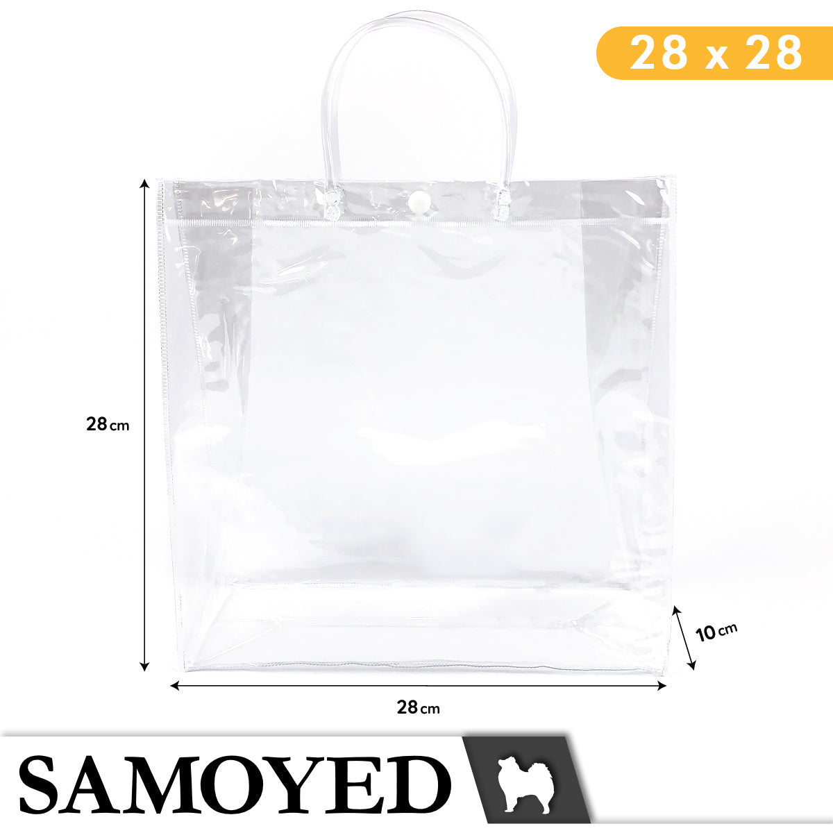 Tote Bag PVC Samoyed 28 x 28 x 10 cm