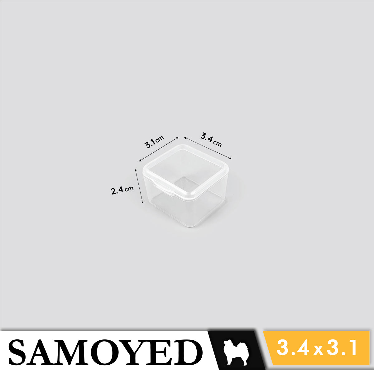Plastic Box Samoyed LH 34 x 31 x 24 mm