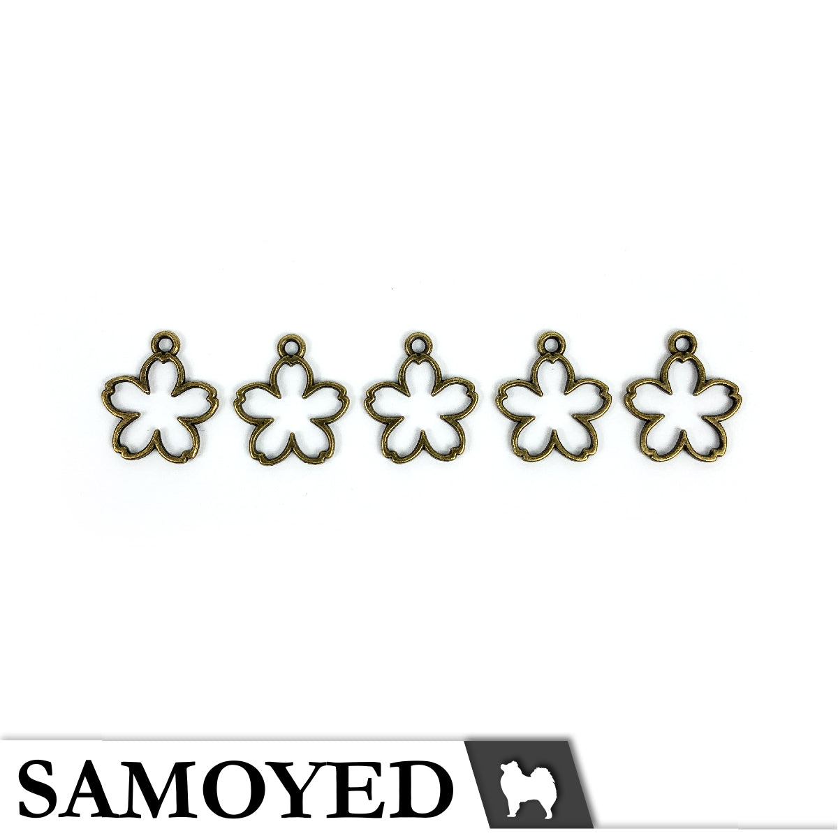 Accessory Charm Samoyed CHRM-PD-VG7 5 Pcs