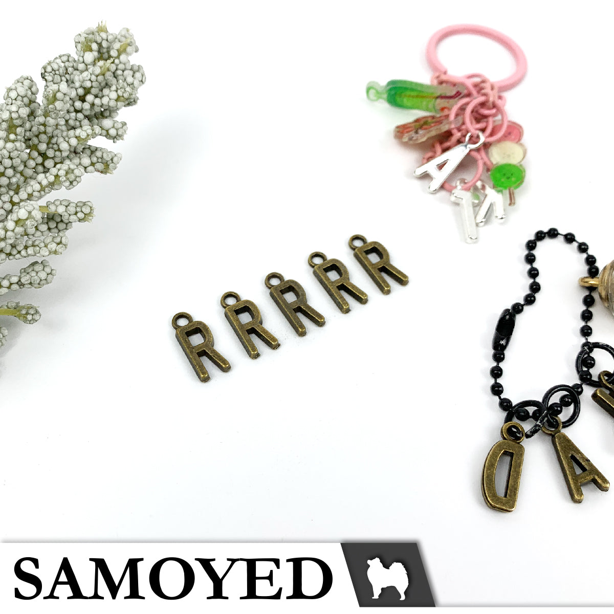 Accessory Charm Samoyed CHRM-PD-AB01 5 Pcs
