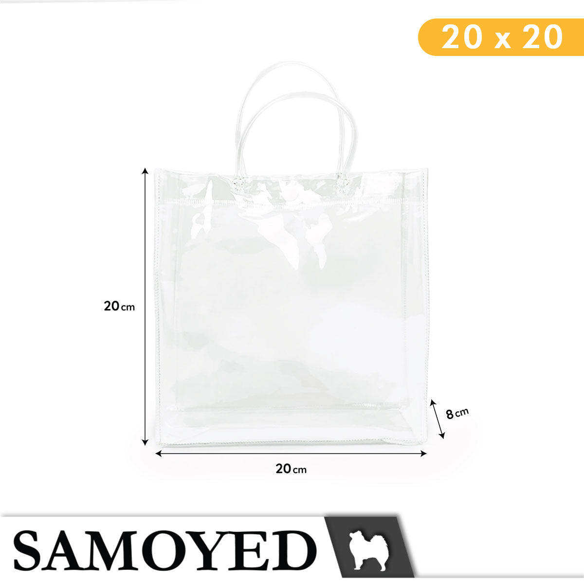 Tote Bag PVC Samoyed 20 x 20 x 8 cm