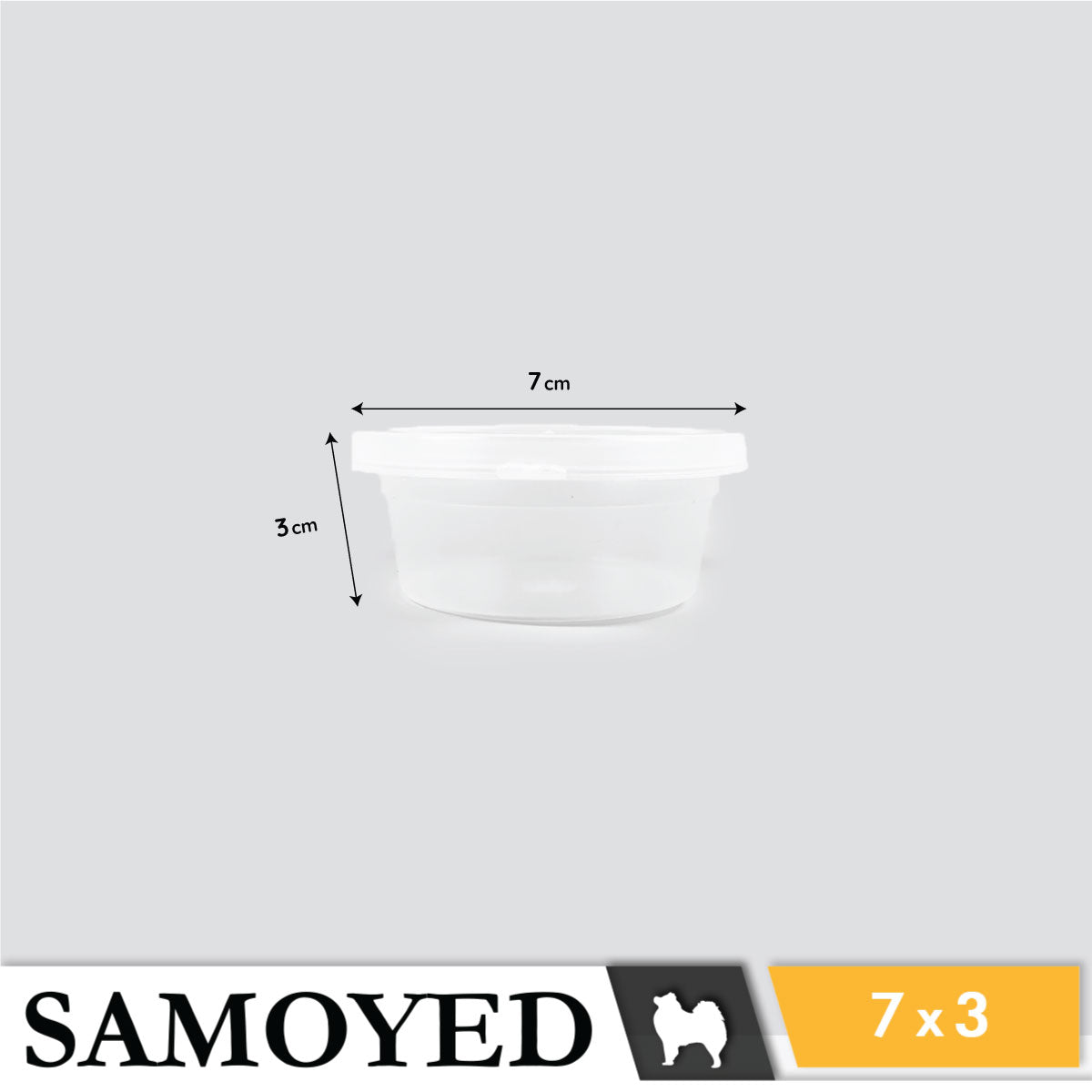 Plastic Cylinder Samoyed RH 70 x 30 mm