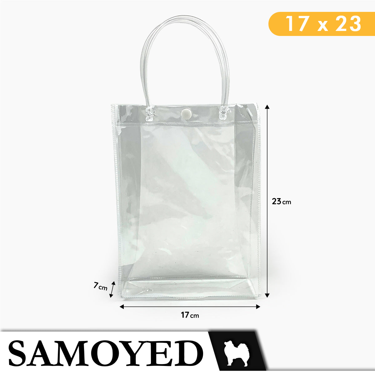 Tote Bag PVC Samoyed 17 x 23 x 7 cm