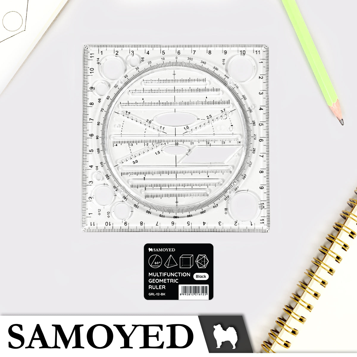 Multifunction Geometric Ruler Samoyed GRL-12