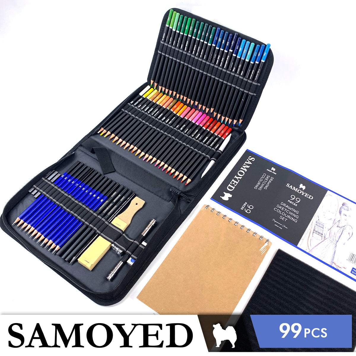 Drawing Sketching Colouring Set Samoyed DRSK-P99