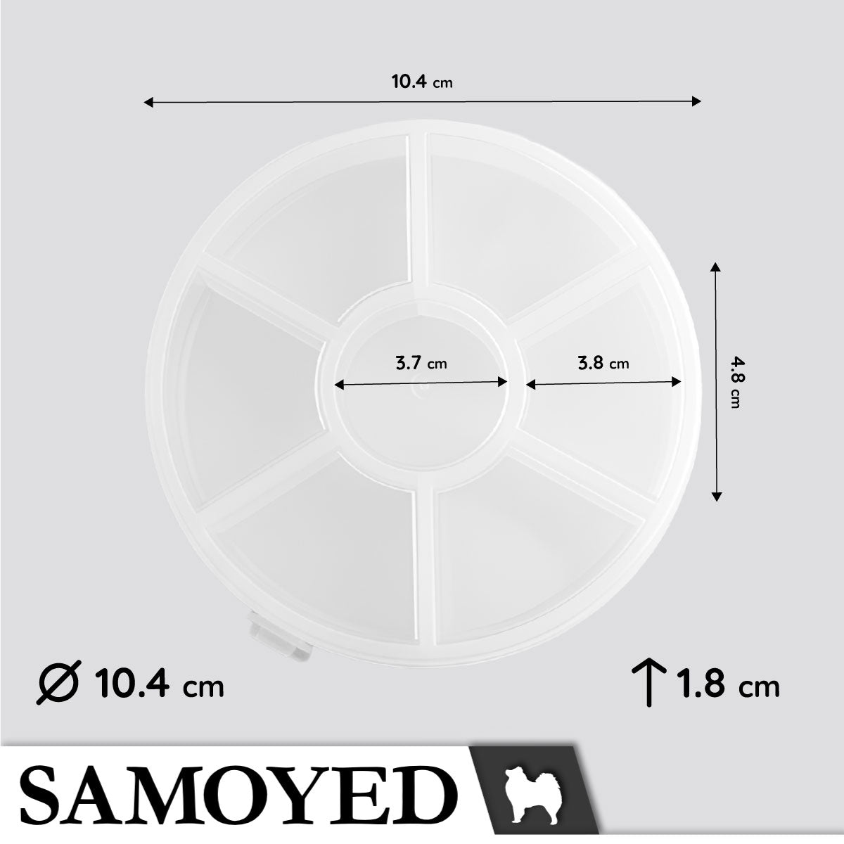 Plastic Cylinder Samoyed RG-C7O-104