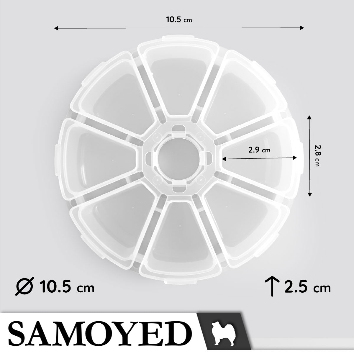Plastic Cylinder Samoyed RG-D8M-105
