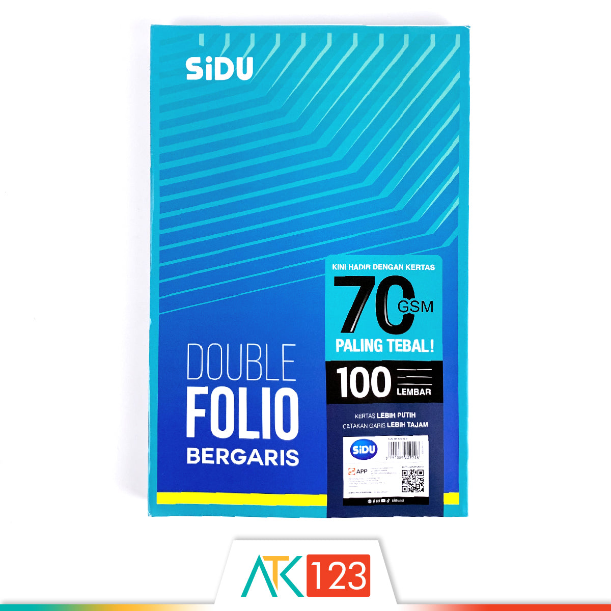 Kertas Double Folio Bergaris Sidu 100 lbr