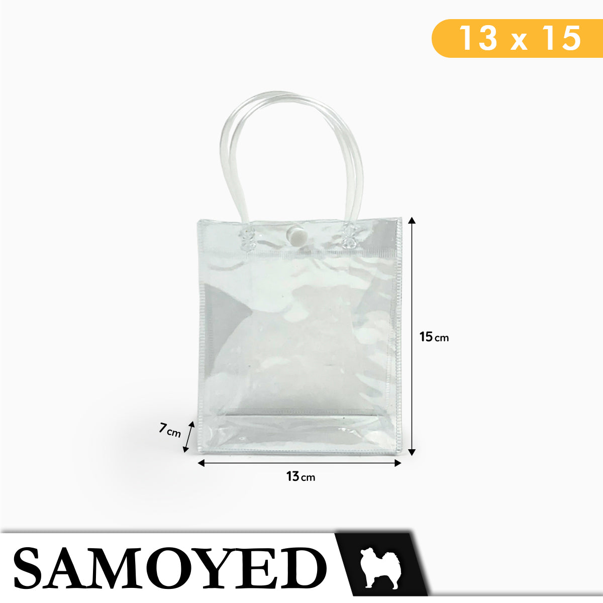 Tote Bag PVC Samoyed 13 x 15 x 7 cm