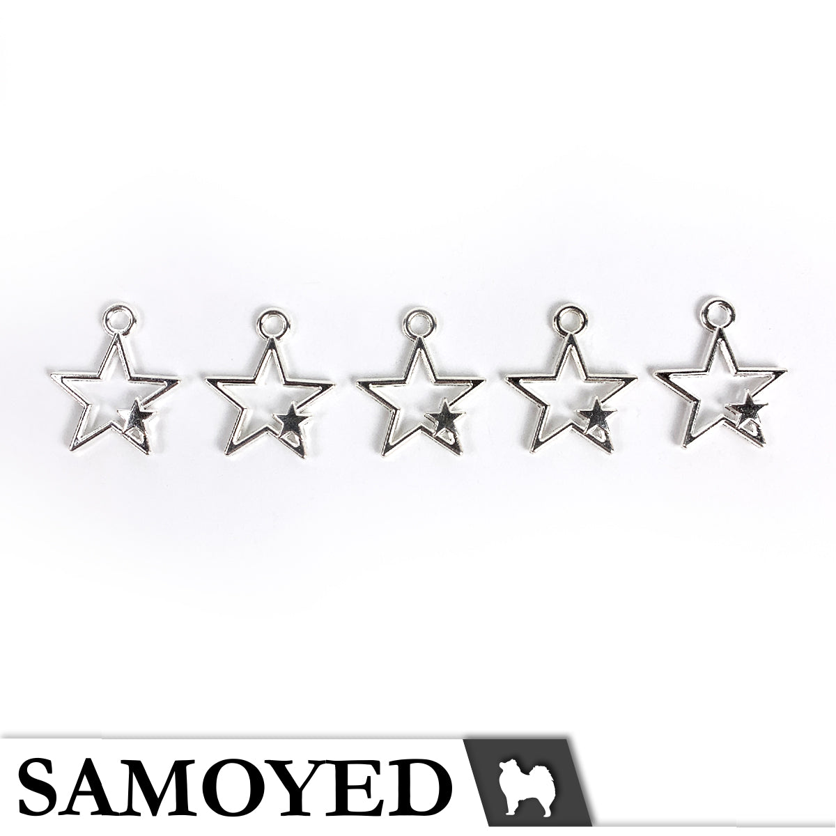 Accessory Charm Samoyed CHRM-PD-VG4 5 Pcs
