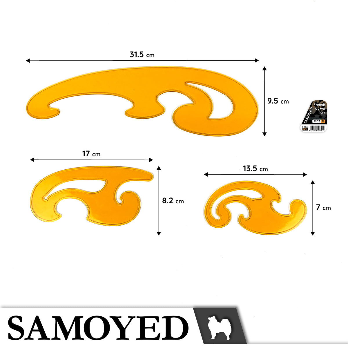 French Curve Set Samoyed FRCV-Q3L