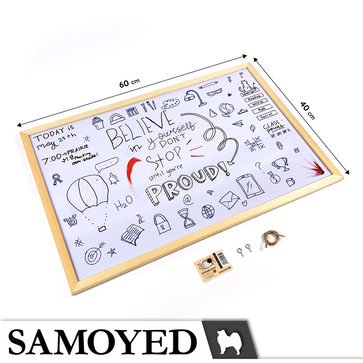 Whiteboard Samoyed WRBD-M-LW-4060