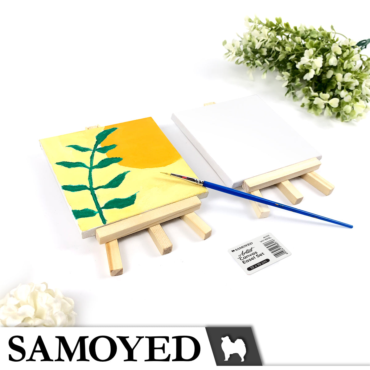 Canvas Easel Set Samoyed ACES-WV 10 x 10 cm