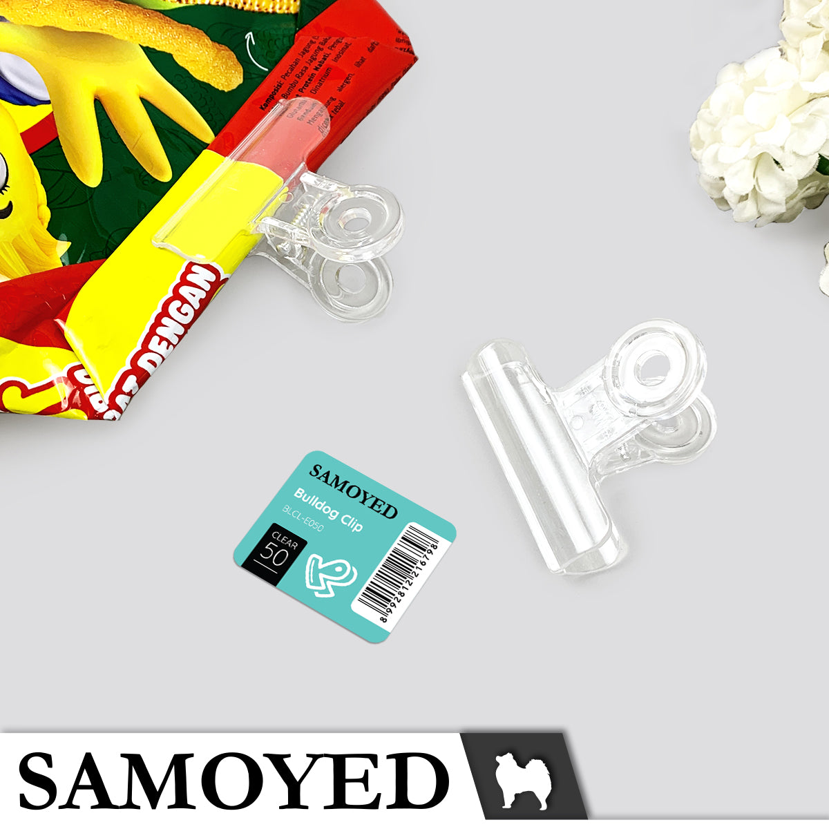 Bulldog Clip Samoyed BLCL-E050