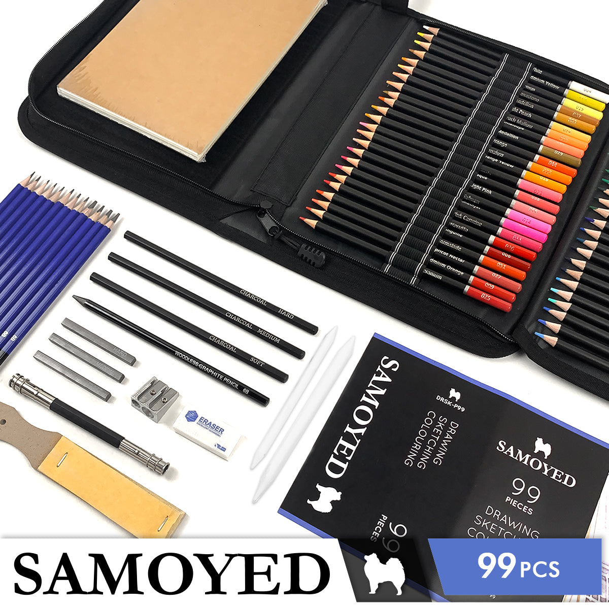 Drawing Sketching Colouring Set Samoyed DRSK-P99