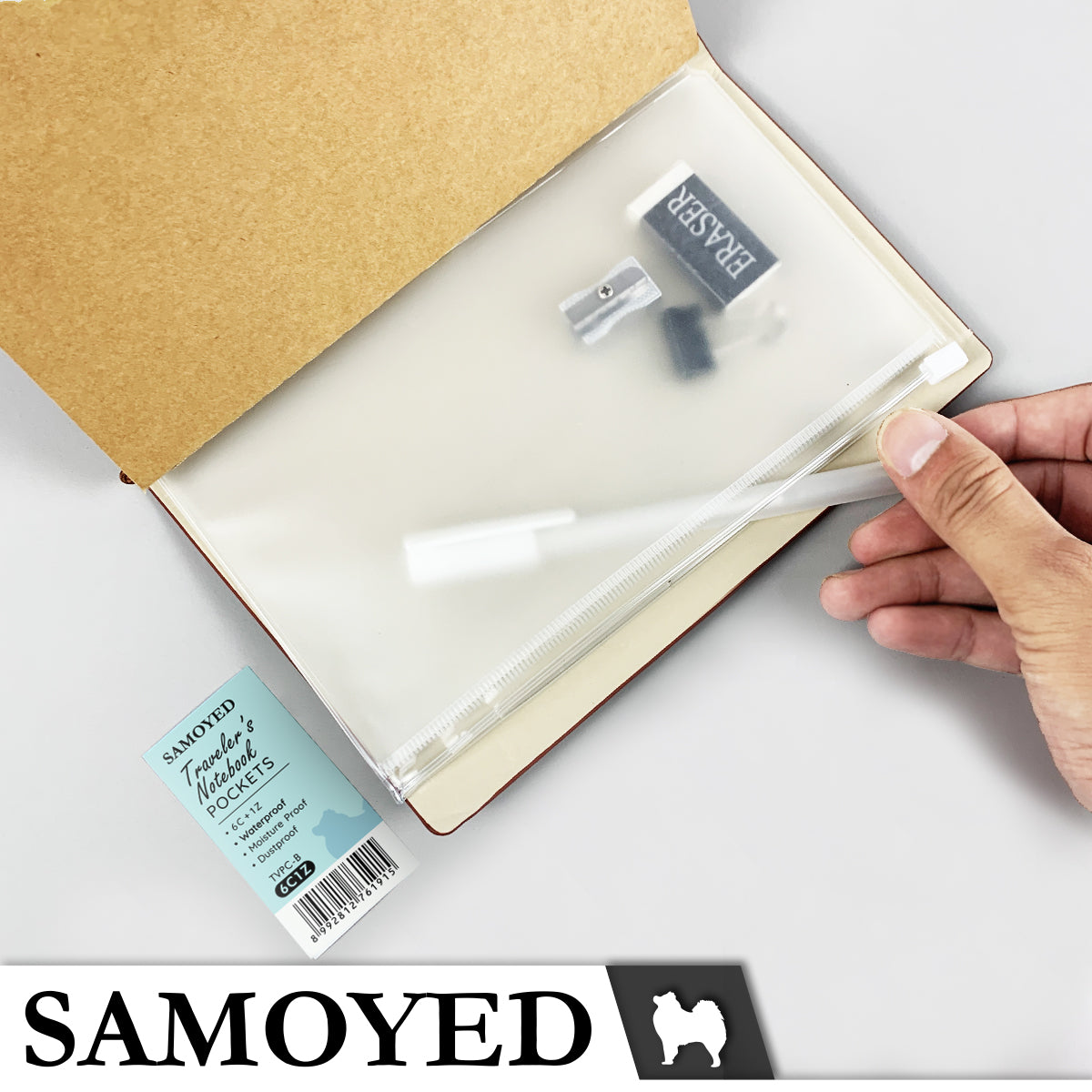 Pockets for Traveler's Notebook Samoyed TVPC-B