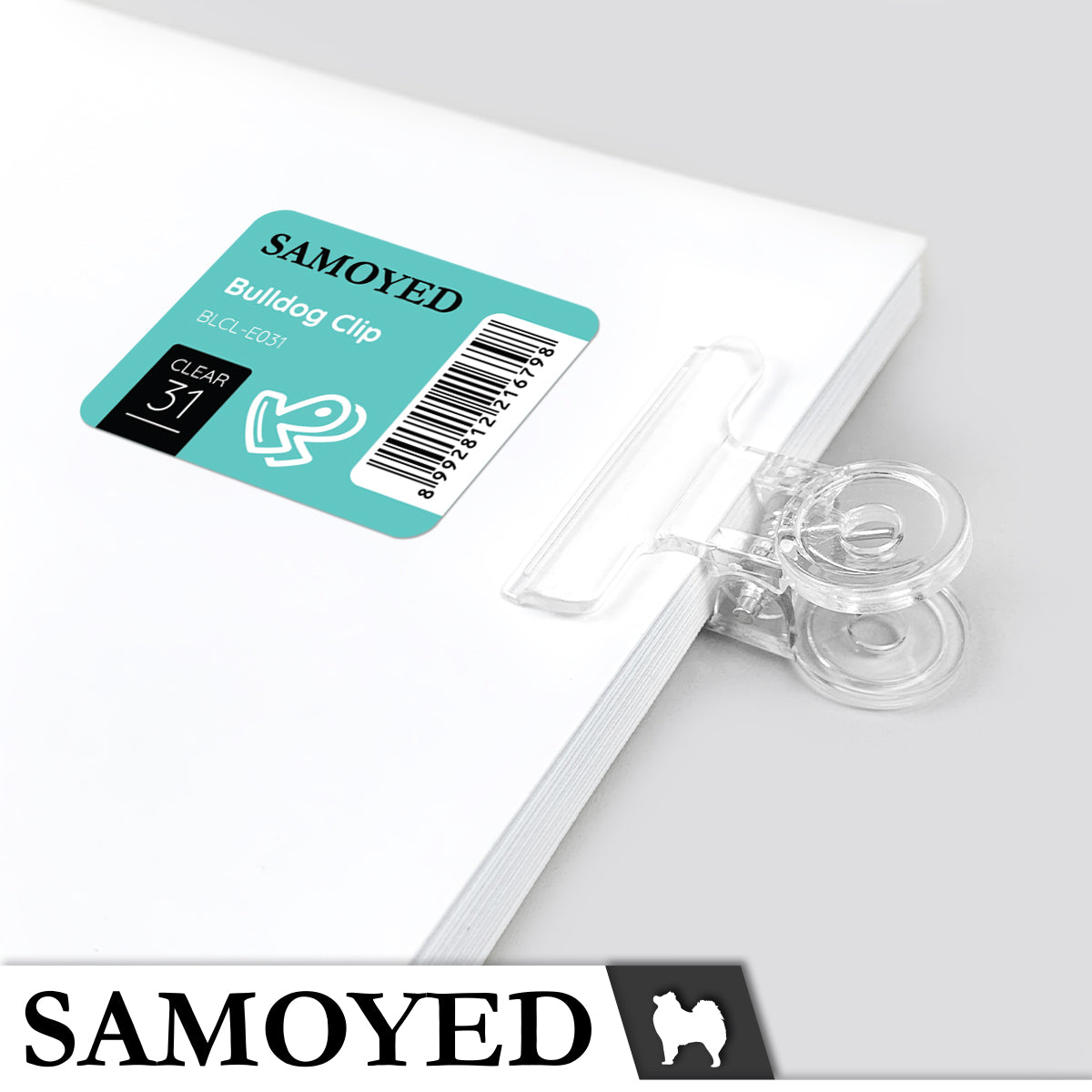 Bulldog Clip Samoyed BLCL-E031