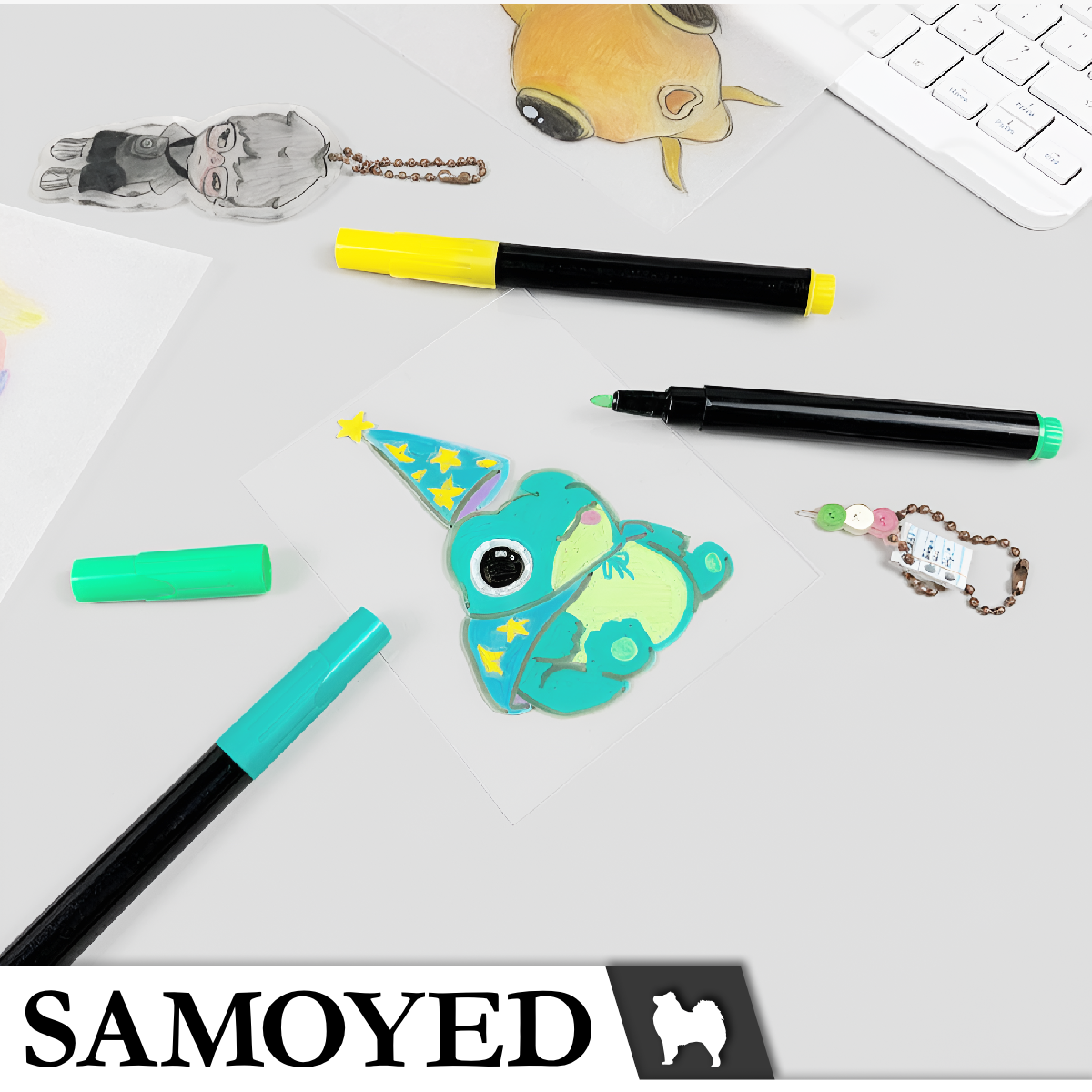 Shrinkable Plastic Sheet A5 Samoyed SPS-HT