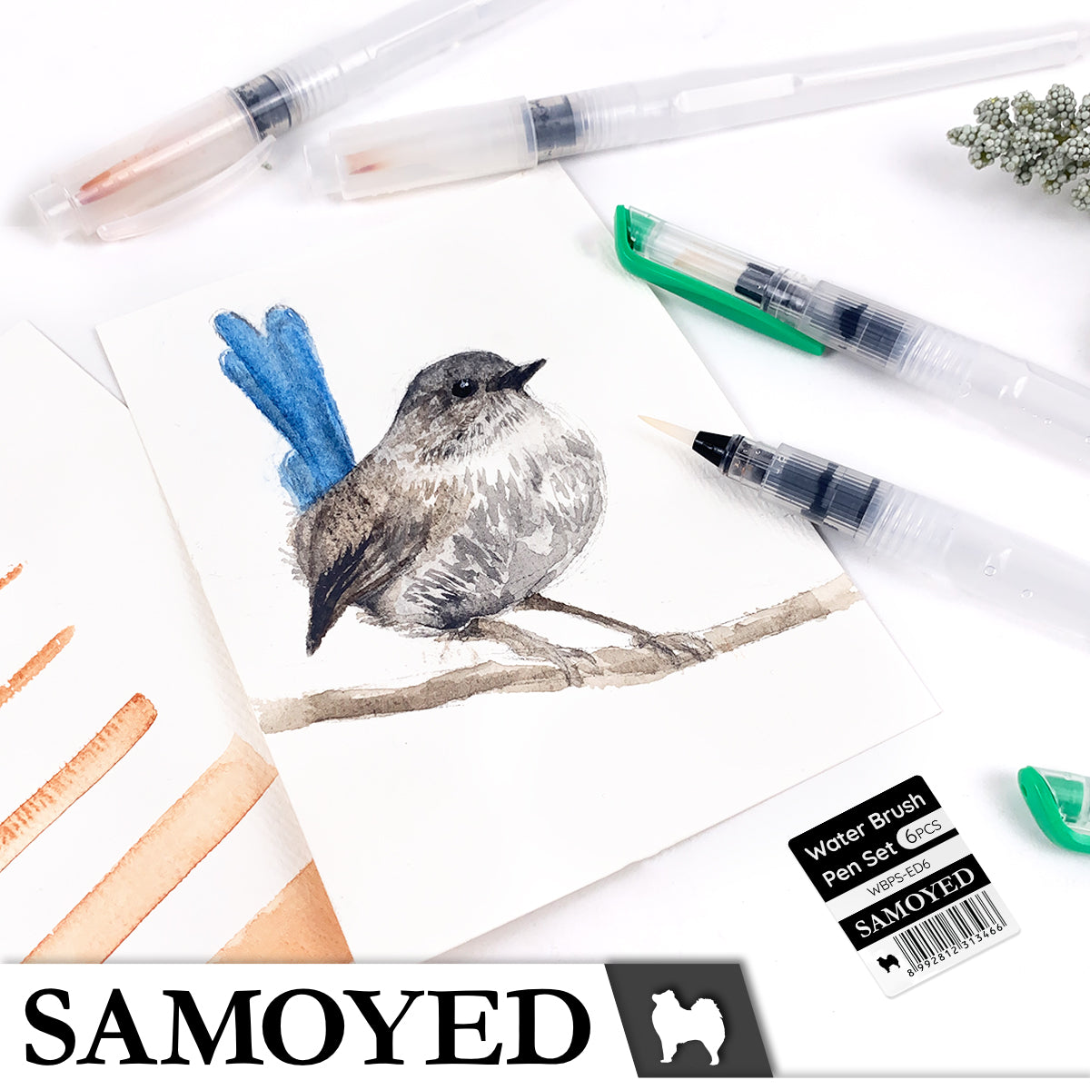 Water Brush Pen Set Samoyed WBPS-ED6
