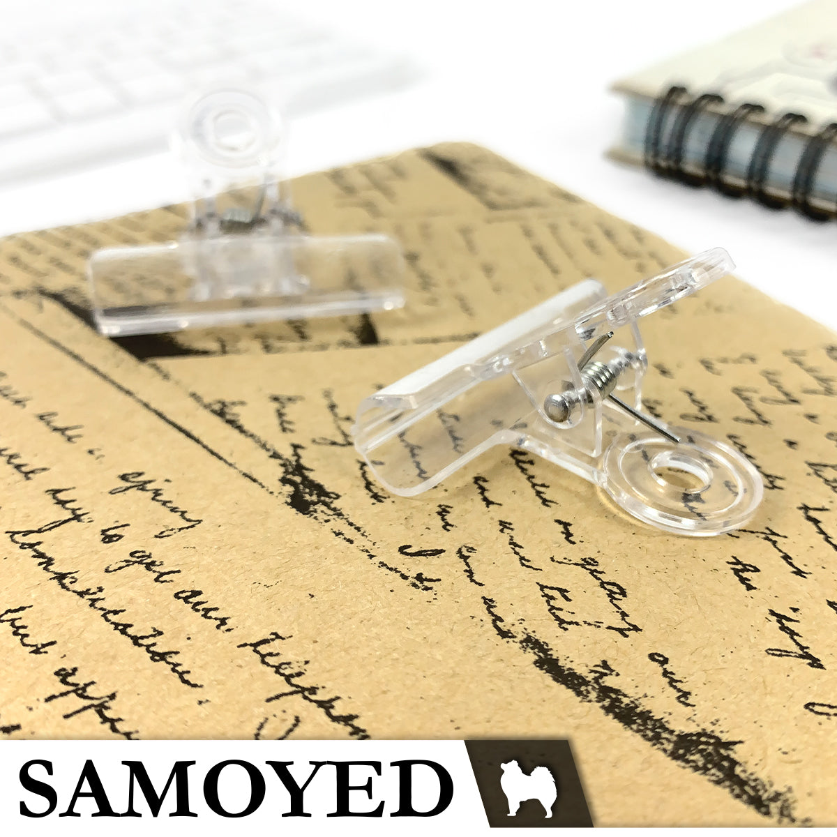 Bulldog Clip Samoyed BLCL-E038