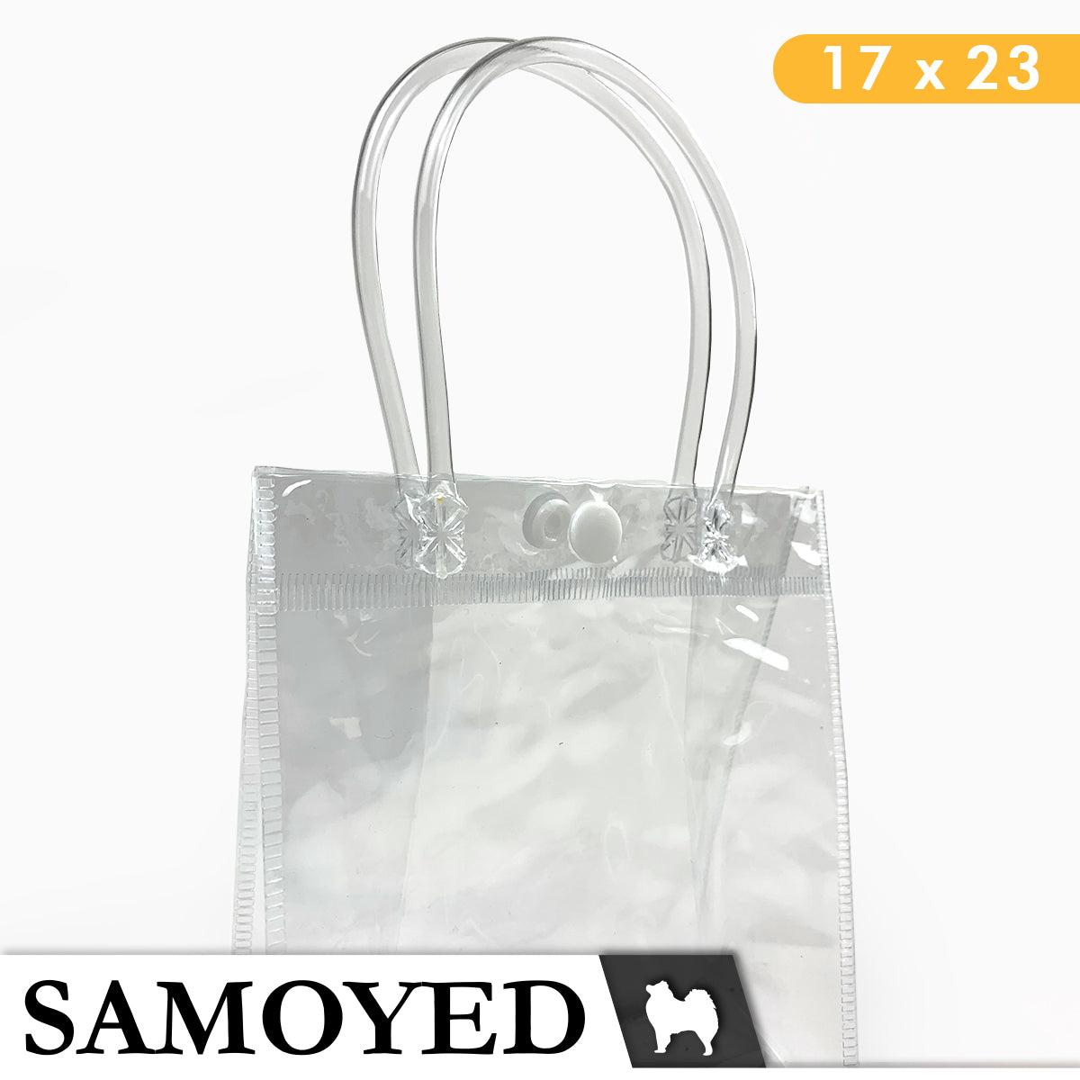Tote Bag PVC Samoyed 17 x 23 x 7 cm