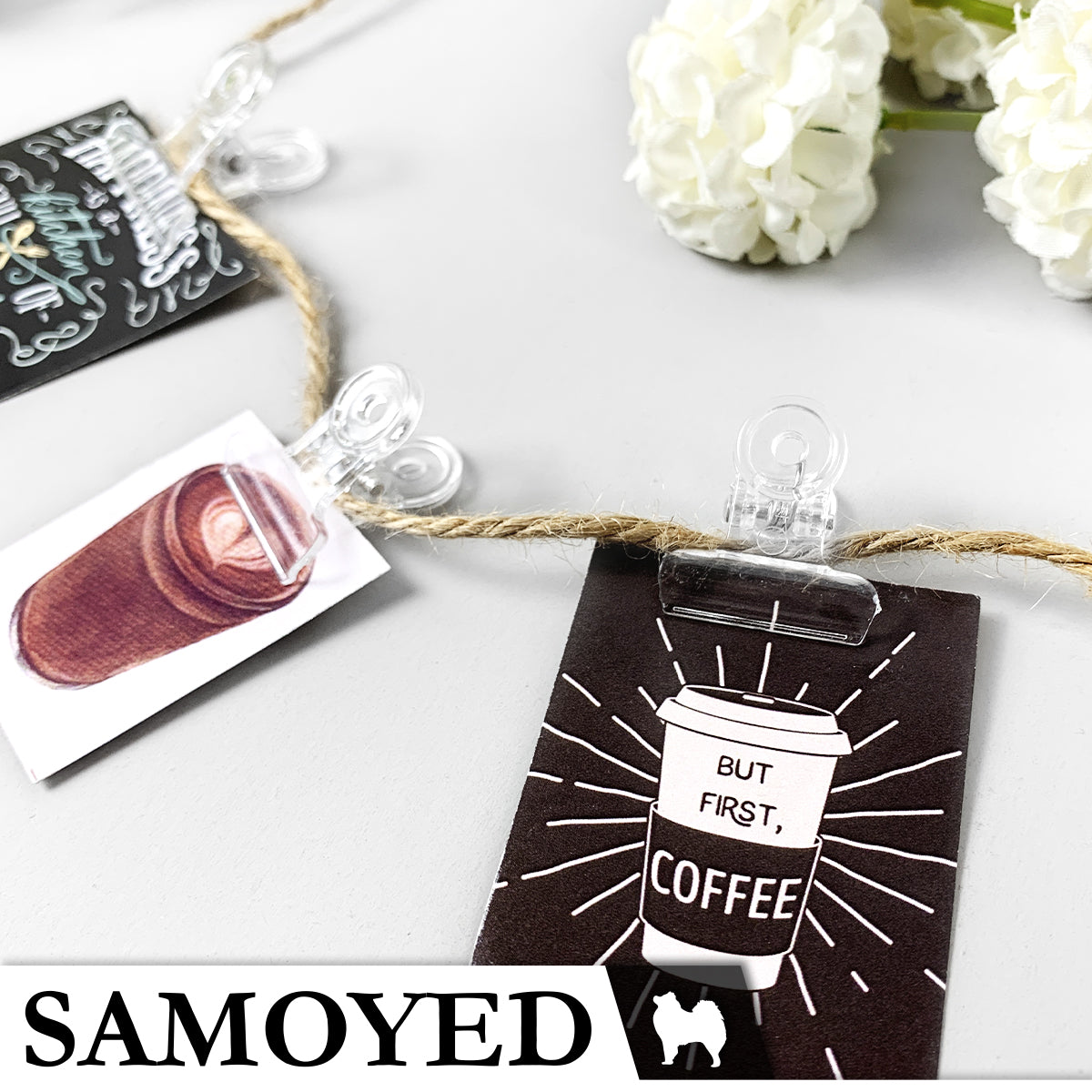 Bulldog Clip Samoyed BLCL-E022